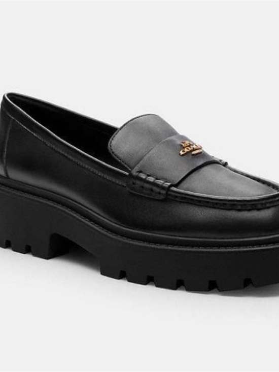 Coach Shoes - Coach Black Lucy Leather Loafer Box